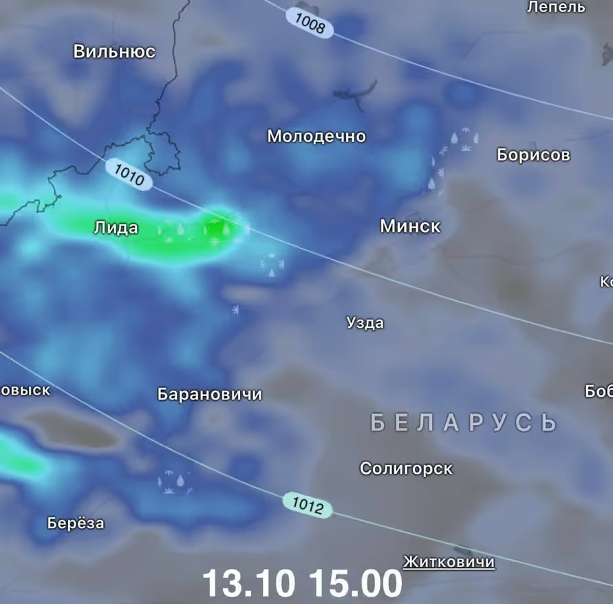 карта погода снег