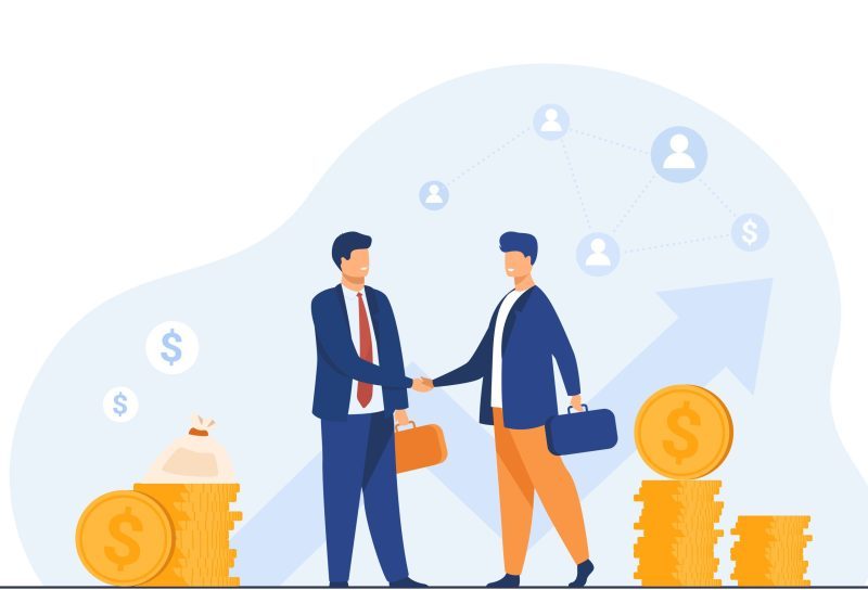 Два человека пожимают руки