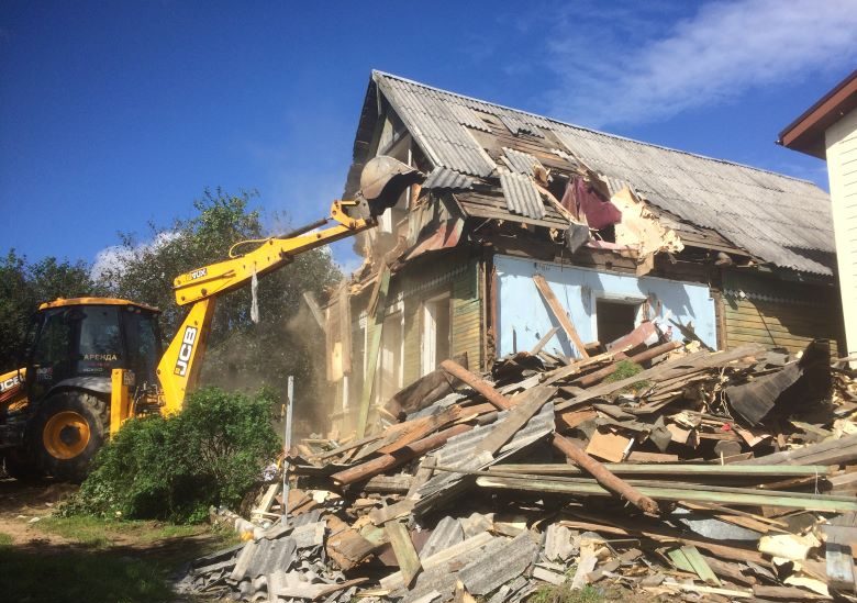 Снос дома в Гомеле