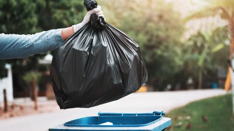 Мусор выкидывают