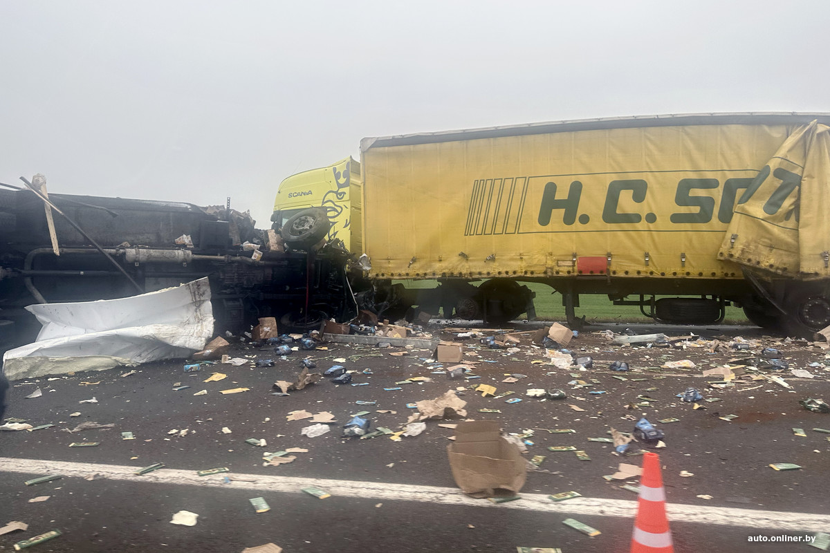 ДТП под Барановичами грузовые автомбили 