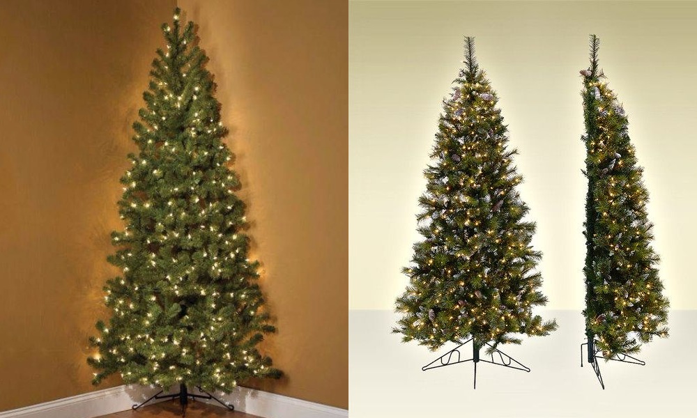 Ёлки-половинки в квартире новый год 