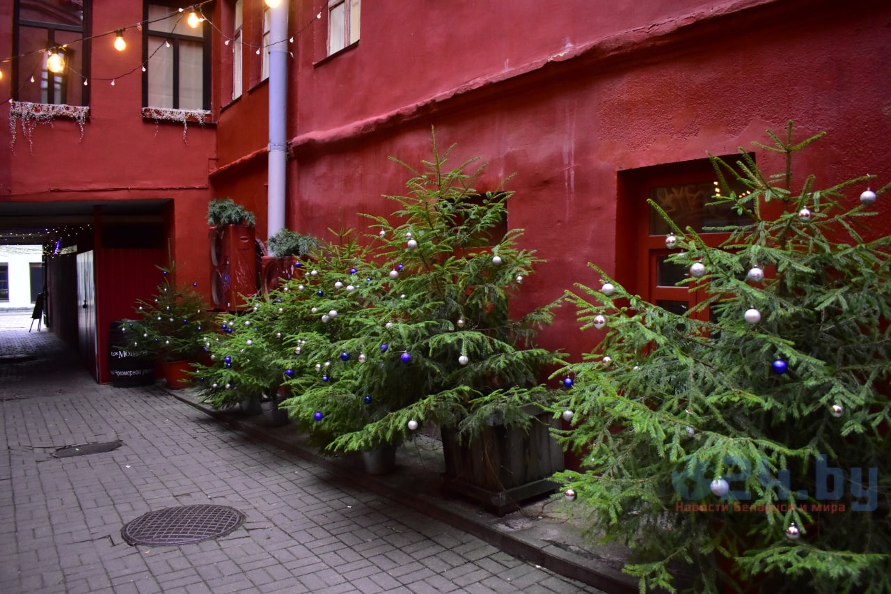 Красный дворик Новый год