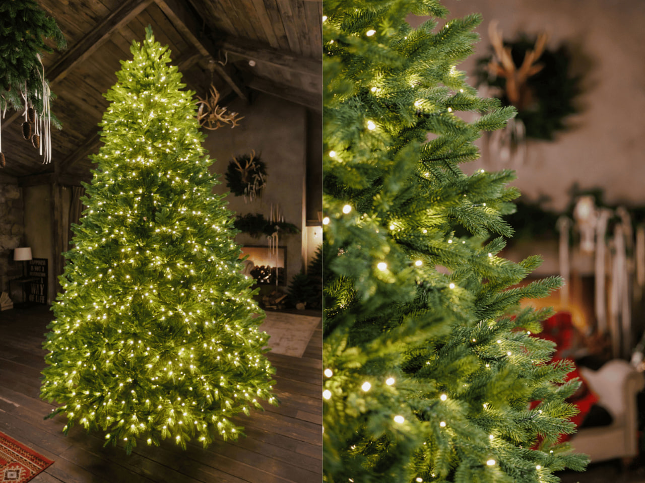 ель гирлянда огни