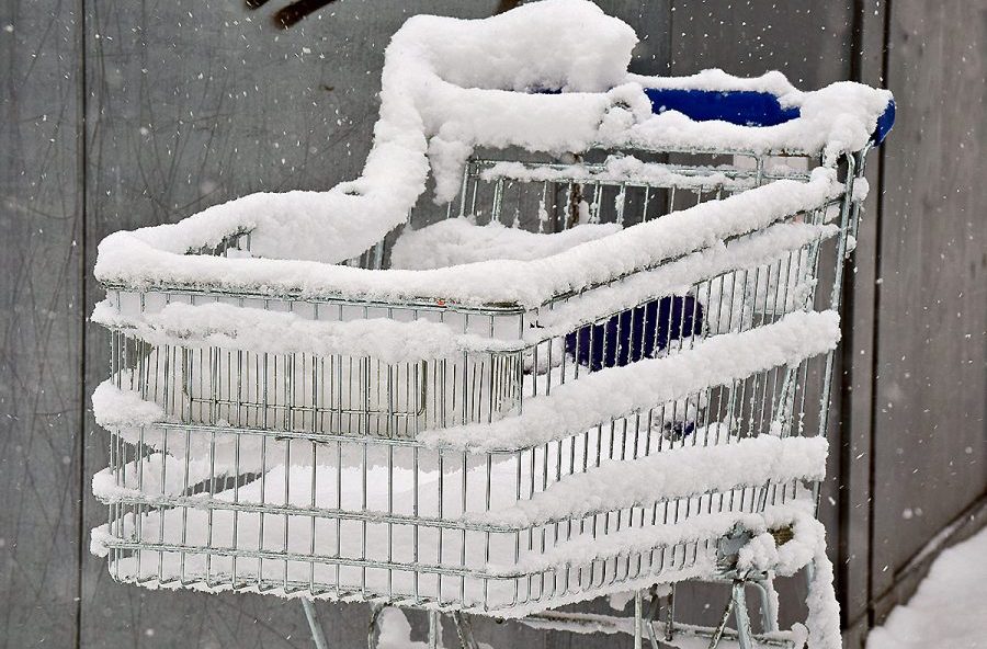 Продуктовая тележка со снегом продажа снега Таборы