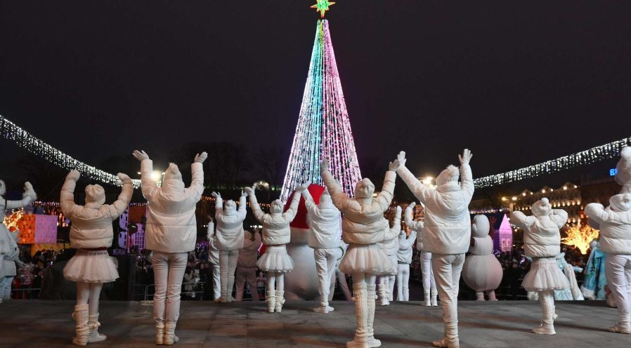 Главная елка страны Беларусь Минск зажжение