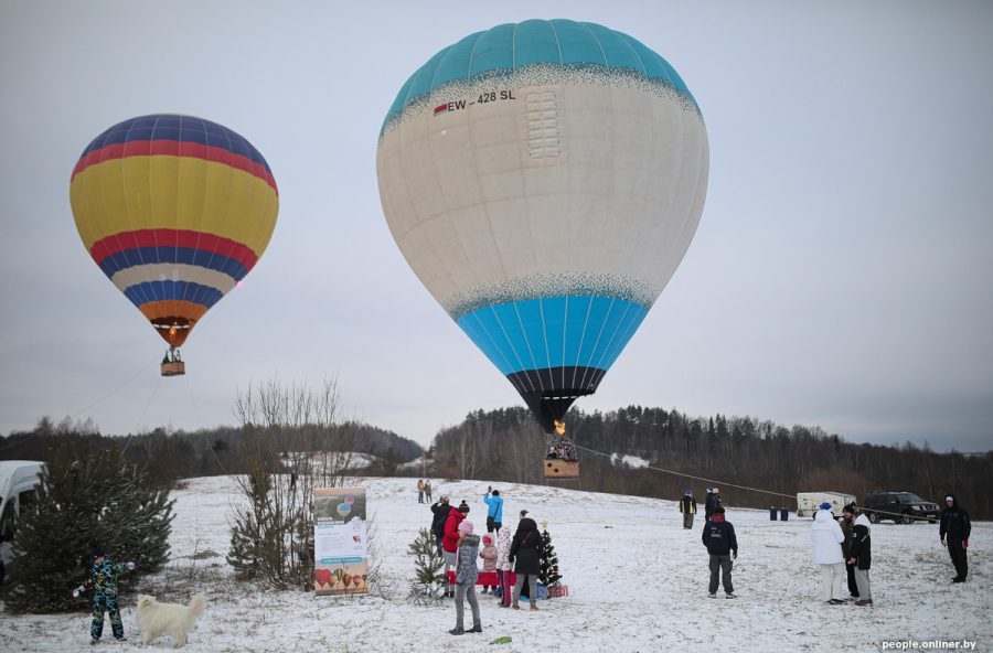 Воздушный шар аттракцион Минск Новый год полеты