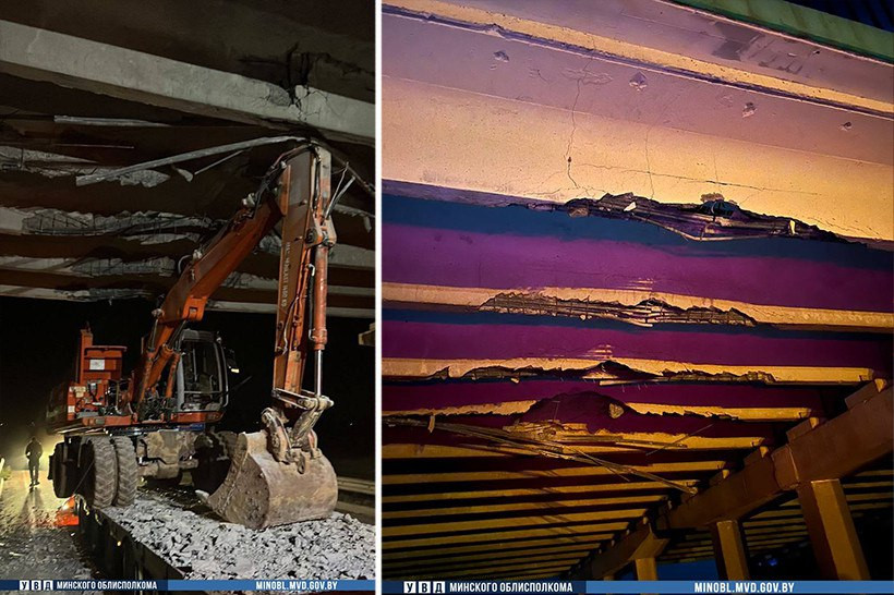 поврежден мост М6 Таборы Хатежино