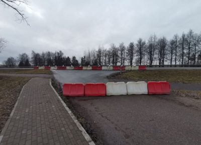 Перекрытие въезда в Фаниполь трасса М1