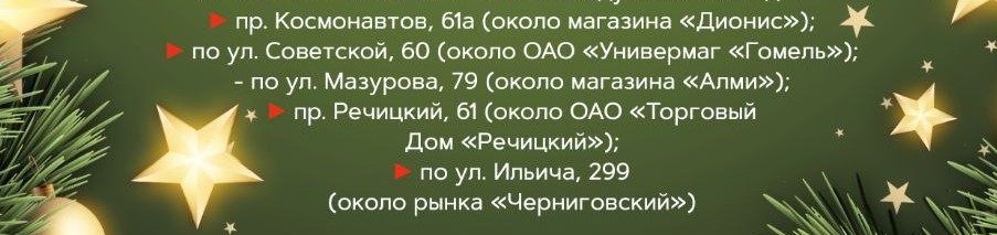 с 23 по 31 елочный базар гомель
