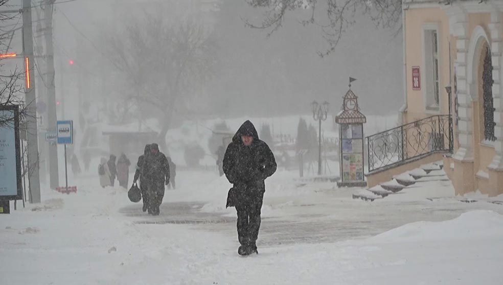 смог в Минске зима снег мороз