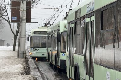 троллейбусы остановились в минске