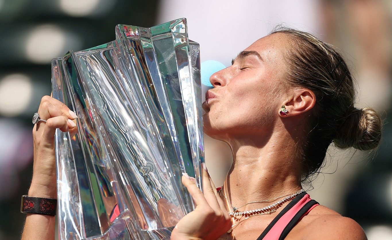 Арина Соболенко выиграла у Елены Рыбакиной теннис турнир Индиан-Уэллс победа белоруска